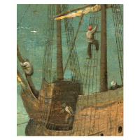 Obrazová reprodukce Ship rigging detail from Tower of Babel, 1563, Pieter the Elder Bruegel, 35x