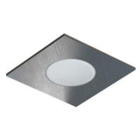 Pevný LED podhled SPOTLIGHT IP65 SQUARE bodovka, stříbrná broušená - neutrální