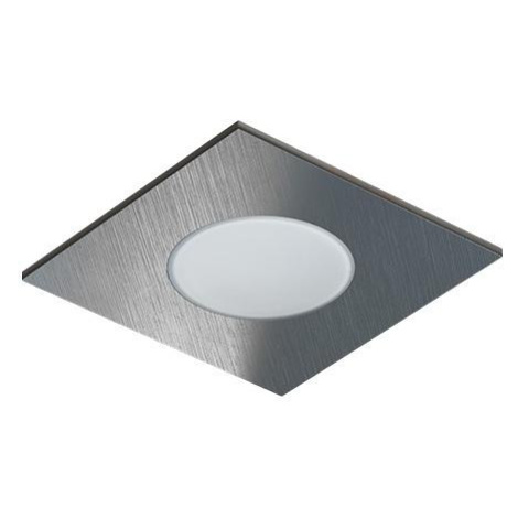 Pevný LED podhled SPOTLIGHT IP65 SQUARE bodovka, stříbrná broušená - neutrální Panlux