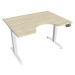 Office Pro psací stůl Hobis Motion MS ERGO 2 Šířka: 180 cm, Barva desky: bílá, Barva kovu: černá