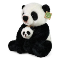 Plyšová panda s mládětem 27 cm ECO-FRIENDLY