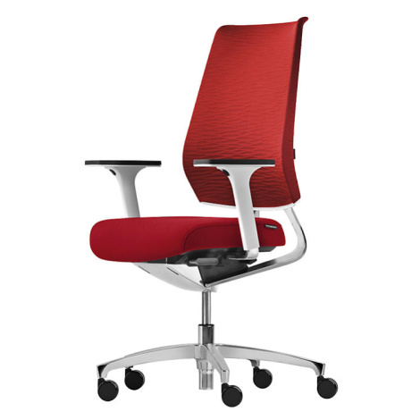 Dauphin Kancelářská otočná židle X-CODE, podstavec z hliníku, červená