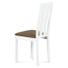 Jídelní židle BELA bílá/hnědá