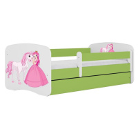 Dětská postel Babydreams+M zelená 70x140 Princezna 2