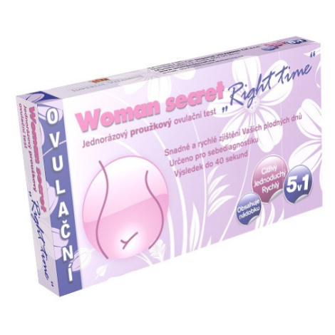 Woman Secret Ovulační test Right Time proužkový 5v1, 5 ks