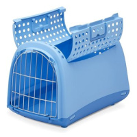 IMAC Cabrio přepravka pro kočky a psy plastová modrá 50×32×34,5 cm
