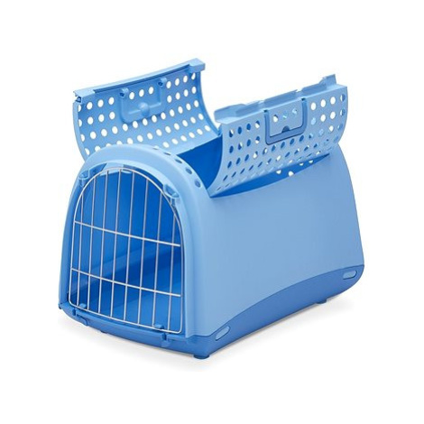 IMAC Cabrio přepravka pro kočky a psy plastová modrá 50×32×34,5 cm