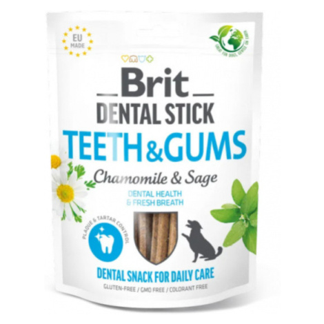 Pochoutka Brit Dental stick zuby a dásně heřmánek a šalvěj 7ks