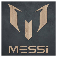 Dřevěné logo fotbalisty - Messi
