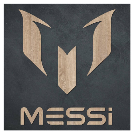 Dřevěné logo fotbalisty - Messi DUBLEZ