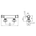 NOVASERVIS Sprchová termostatická baterie bez přísl. Metalia 54, chrom 54960/1,0