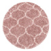 Ayyildiz koberce Kusový koberec Salsa Shaggy 3201 rose kruh Rozměry koberců: 120x120 (průměr) kr