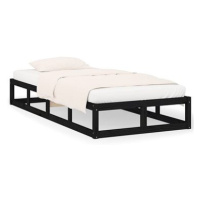 Rám postele černý 100 × 200 cm masivní dřevo, 820790