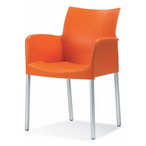 PEDRALI - Židle ICE 850 DS s područkami - oranžová