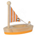 Dřevěné plachetnice do vody Sailing Boat Eichhorn s textilní plachtou 11 cm délka od 24 měsíců