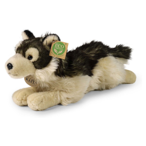 RAPPA Plyšový vlk ležící 32 cm, Eco-Friendly
