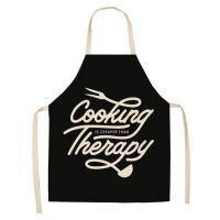 Zástěra kuchyňská cooking is cheaper than therapy - Cakesicq