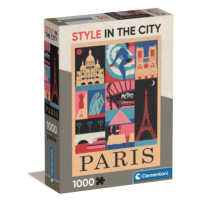 Clementoni - Puzzle 1000 Style in the city Paříž Compact box