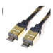 PREMIUMCORD Gold HDMI High Speed + Ethernet kabel (v1.4), opletený, zlacené konektory, 1m