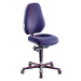 bimos Pracovní otočná židle, s ochranou ESD, plynová pružina, patky, pomůcka pro výstup, modrý l