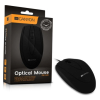 CANYON CMS1 drátová USB myš s 3 tlačítky, 800 dpi, černá