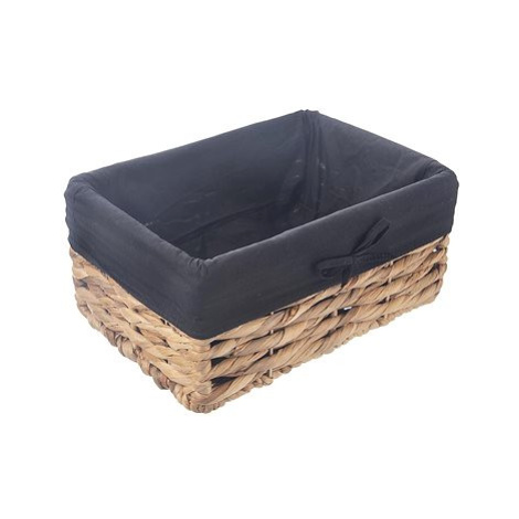 ORION Košík 31 × 21 × 14,5 cm černý, vodní hyacint + textil