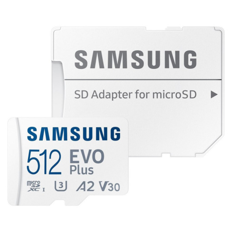 Karta Micro SDXC Samsung 512GB EVO Plus Class 10 + adaptér