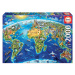 Educa puzzle Genuine World Landmarks Globe 2000 dílů 17129