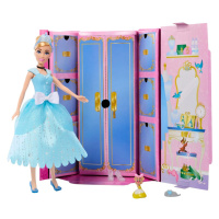 Mattel disney princess panenka s královskými šaty a doplňky popelka hmk53