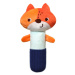 BabyOno plyšová hračka s pískátkem Fox Monday oranžová