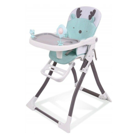ECOTOYS Dětská jídelní židle Reindeer bílo-zelená