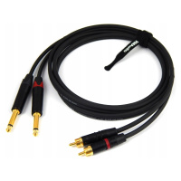 Klotz Kabel 2x Jack 6,3mm Rca Neutrik 1m