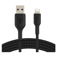 Belkin BOOST Charge Braided Lightning/USB-A odolný kabel, 2m, černý