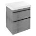 SITIA umyvadlová skříňka 56,4x70x43,4cm, 2xzásuvka, dub stříbrný SI060-1111
