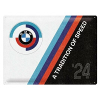 Plechová cedule BMW - M Sport - Tradition Of Speed, 40 × 30 cm