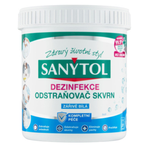 AC Marca Sanytol dezinfekční odstraňovač skvrn na bílé prádlo, zářivá bílá, 450 g