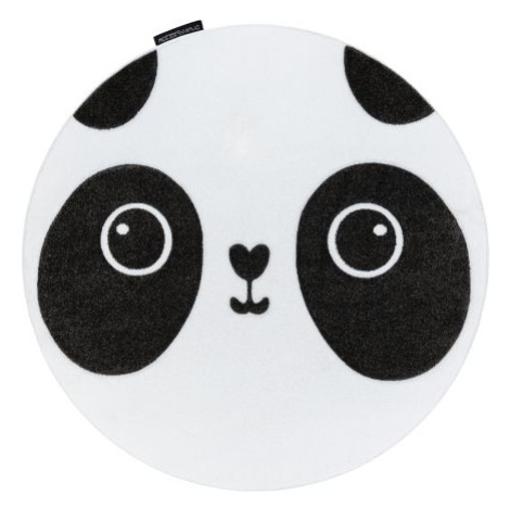 Dětský kusový koberec Petit Panda white kruh FOR LIVING