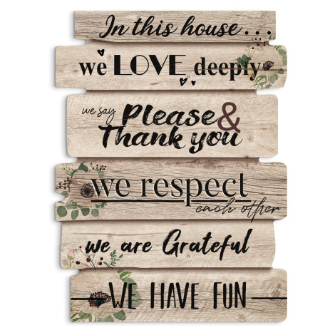 DECOR SIGN - IN THIS HOUSE 40x50 cm Styler