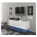 ArtCross TV stolek KING | 01 Barva: Craft tobaco / bílý lesk