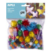 APLI Dekorativní Pom-pom kuličky se třpytkami 78 ks, barevný mix