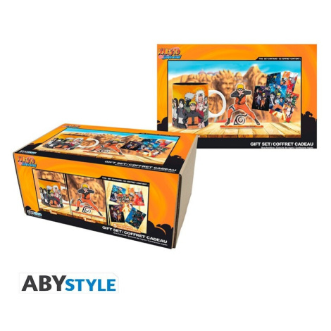 Dárkový set Naruto Shippuden - Hrnek, figurka a set pohlednic Abysse