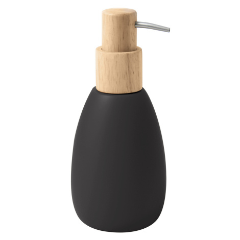 Spirella dávkovač mýdla SVEN, černý, polyresin, dřevo, 260 ml