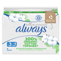 Always Cotton Protection Ultra Night Hygienické Vložky S Křidélky ks8