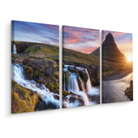 Vícedílné plátno Kirkjufell Hora S Vodopády II. Varianta: 100x150