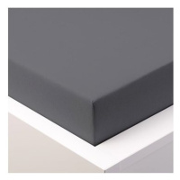 CHANAR Prostěradlo Jersey TOP 180 × 200 cm, tmavě šedé