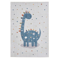 Modro-světle šedý dětský koberec 80x150 cm Vida Kids Dinosaur – Think Rugs