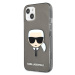 Pouzdro Karl Lagerfeld TPU Full Glitter Karl Head iPhone 13 mini Black