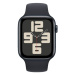 Apple Watch SE (2023) Cellular 44mm sportovní silikonový řemínek temně inkoustový S/M Temně inko