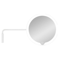 Bílé nástěnné kosmetické zrcadlo s LED podsvícením Blomus Modo