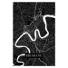Mapa Brisbane black, POSTERS, (26.7 x 40 cm)